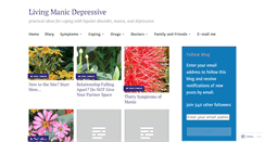 Desktop Screenshot of livingmanicdepressive.com