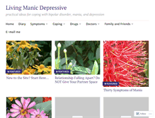Tablet Screenshot of livingmanicdepressive.com